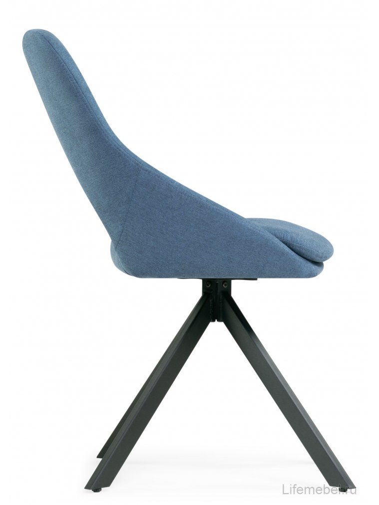 Стул на металлокаркасе Оливер крутящийся синий / черный