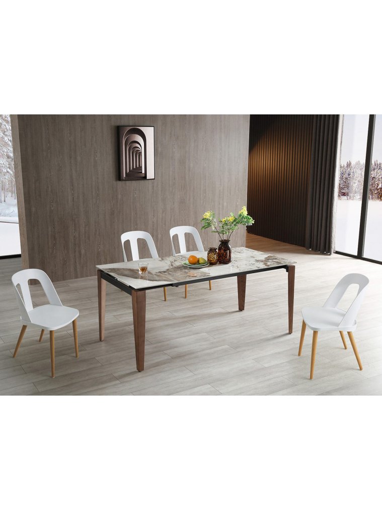 Стул на металлокаркасе Омас белый