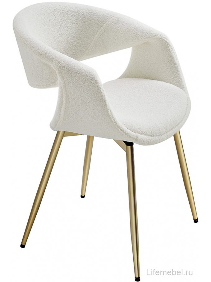 Стул на металлокаркасе JY1829Q-T белый / золото