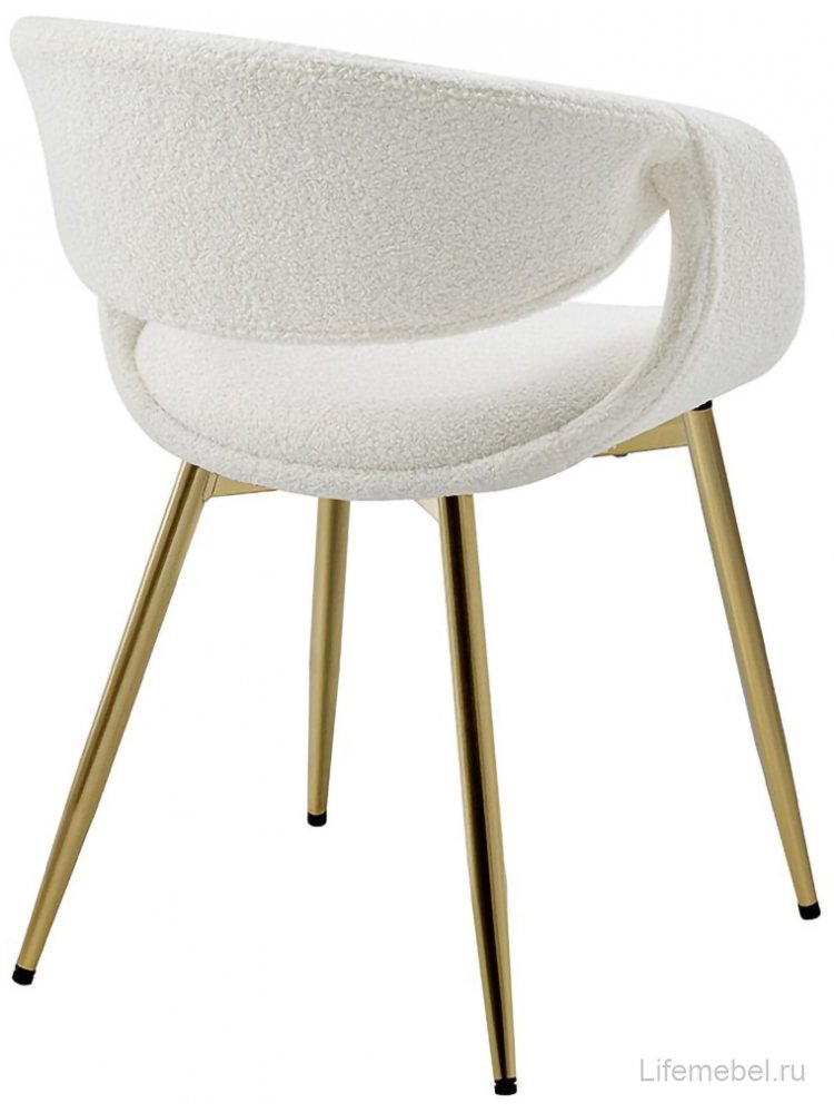 Стул на металлокаркасе JY1829Q-T белый / золото