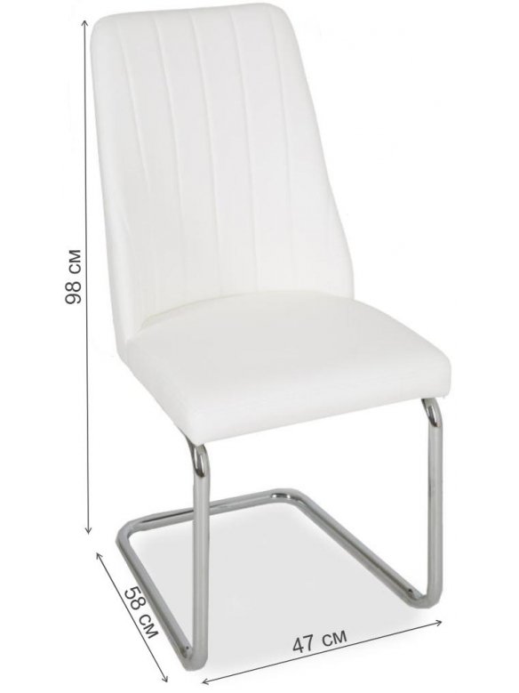 Стул на металлокаркасе LH-12 white S2