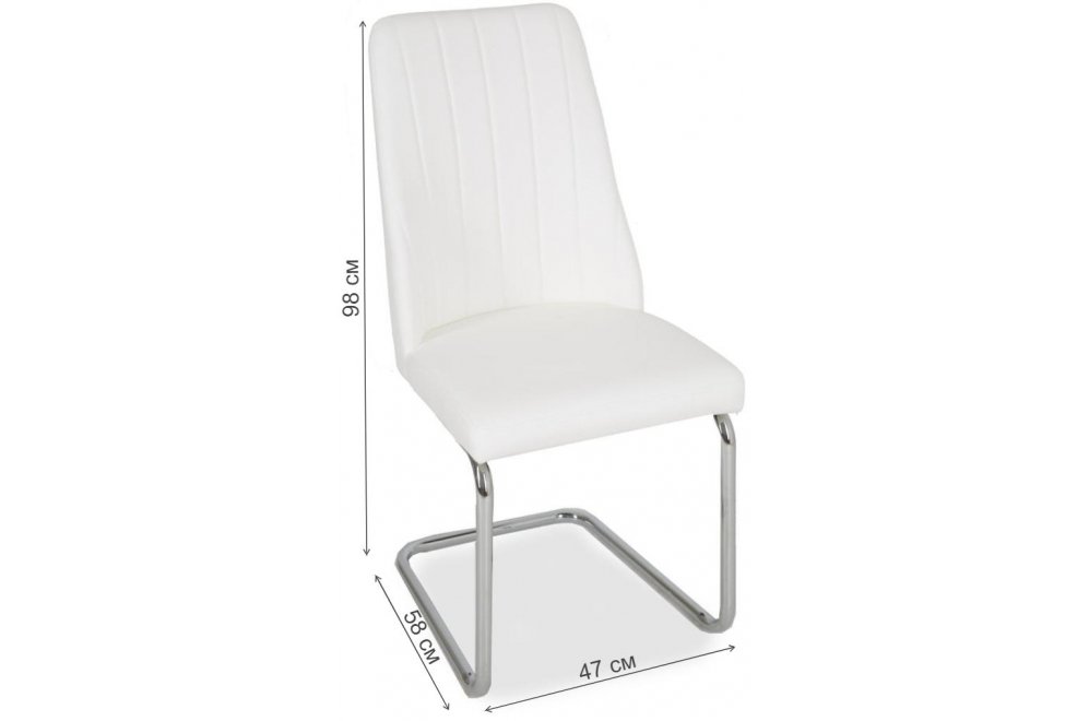 Стул на металлокаркасе LH-12 white S2