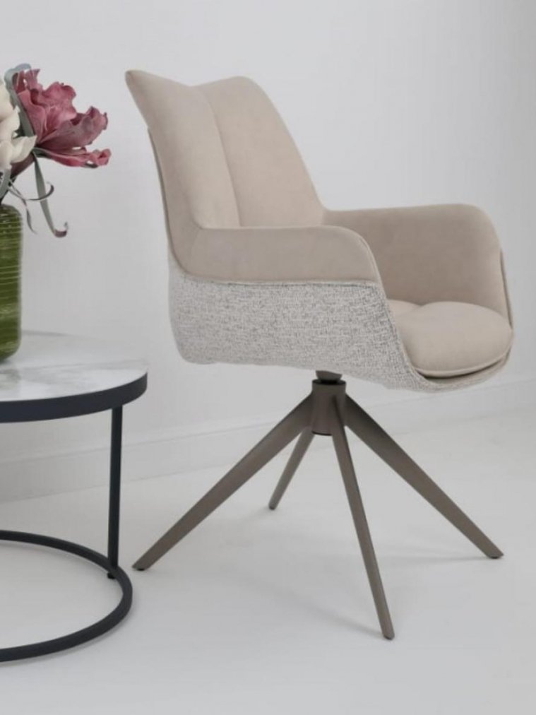 Стул на металлокаркасе Pontus кремовый