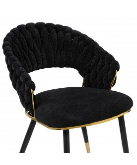 Стул-кресло Rakel black / gold
