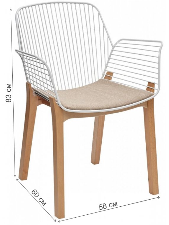 Стул на металлокаркасе Remex белый