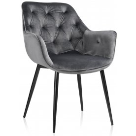 Стул на металлокаркасе Remo dark grey