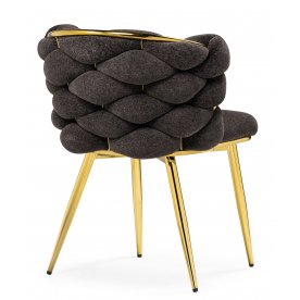 Стул на металлокаркасе Rendi gold /  gray