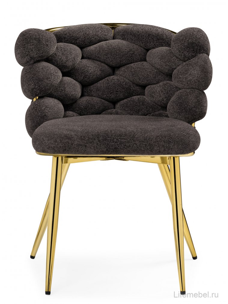 Стул на металлокаркасе Rendi gold / gray