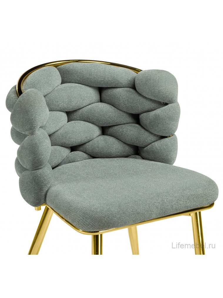 Стул на металлокаркасе Rendi light gray / gold