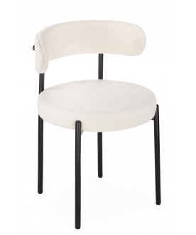Металлический стул Rudi white / black