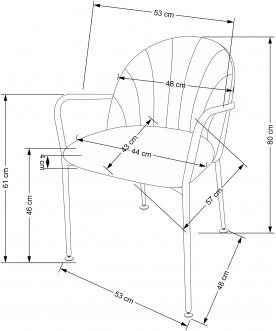 Стул на металлокаркасе K500