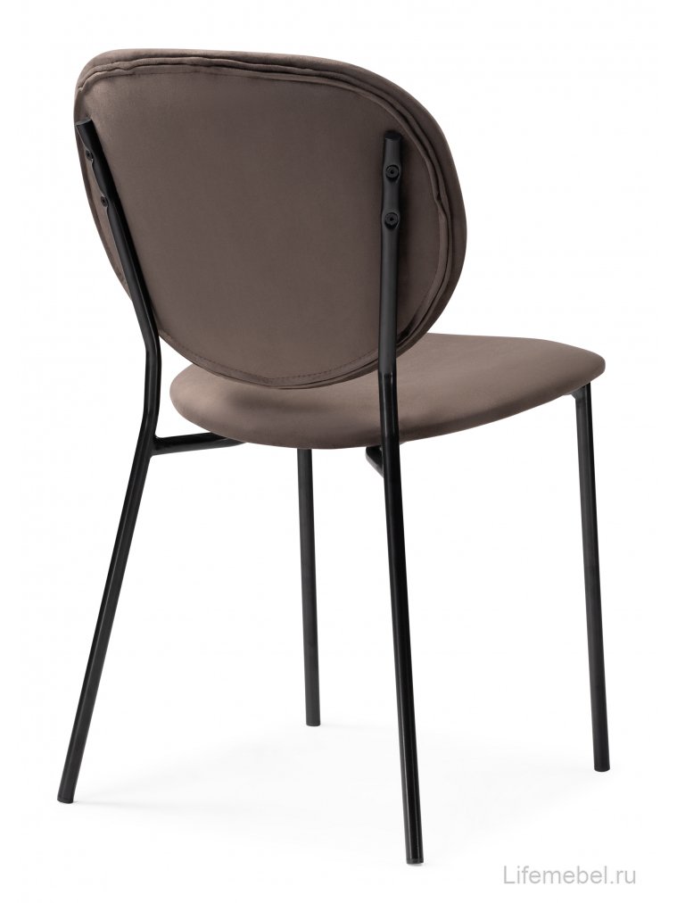 Стул на металлокаркасе Саранда кофе / черный глянец