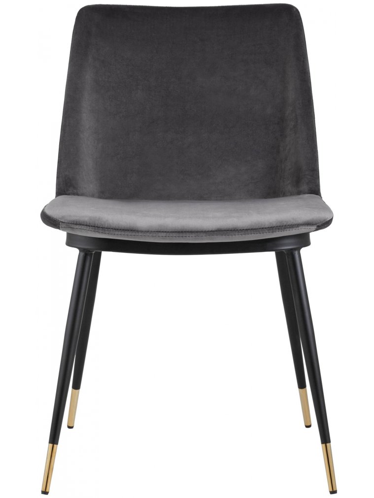 Стул на металлокаркасе Сарфан велюр темно-серый