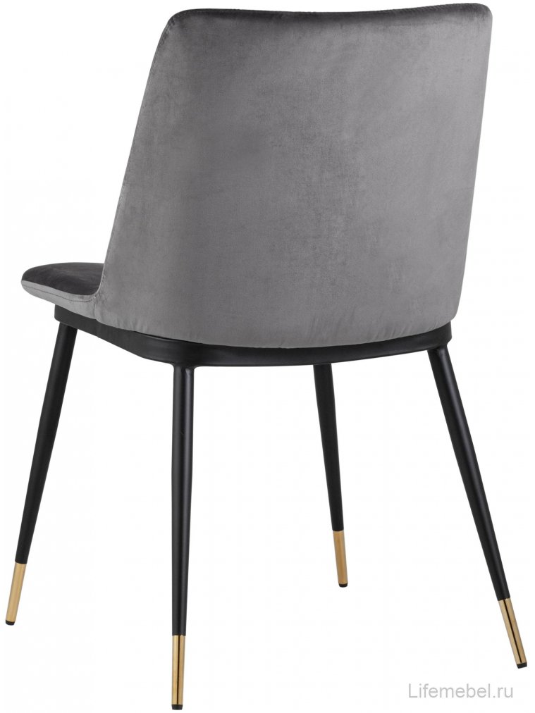 Стул на металлокаркасе Сарфан велюр темно-серый