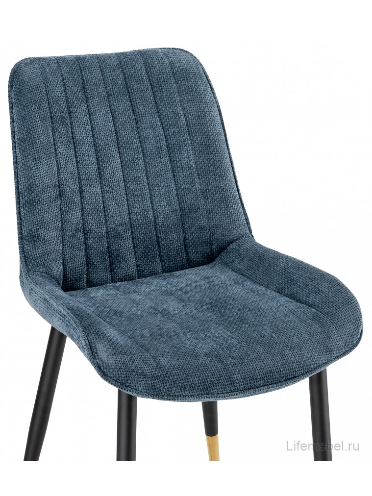 Стул на металлокаркасе Seda 1 blue / black / gold