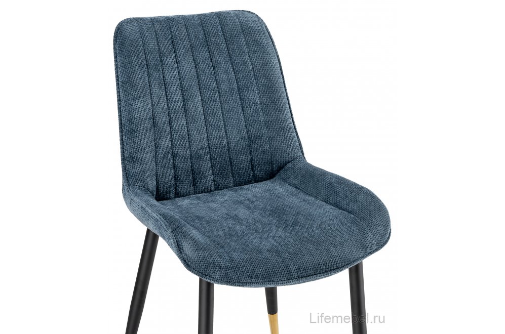Стул на металлокаркасе Seda 1 blue / black / gold