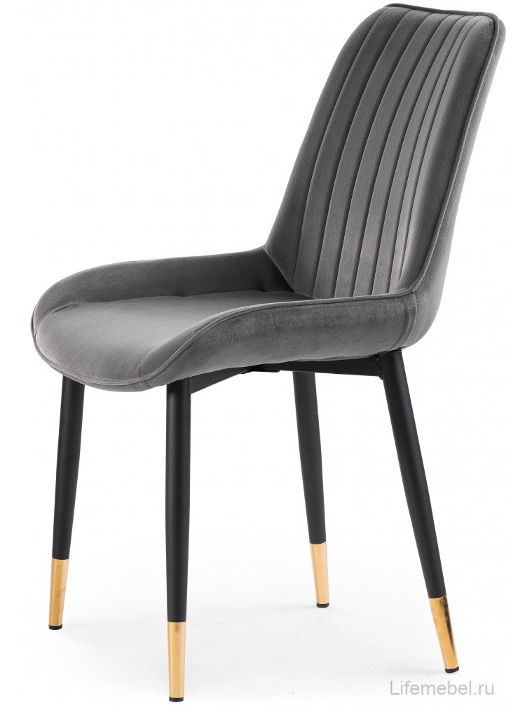Стул на металлокаркасе Seda-1 dark gray / black / gold