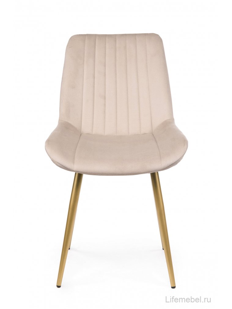 Стул на металлокаркасе Седа 360 бежевый (zd 210) / золотой