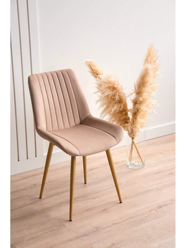 Стул на металлокаркасе Седа бежевый (zd 210) / золотой