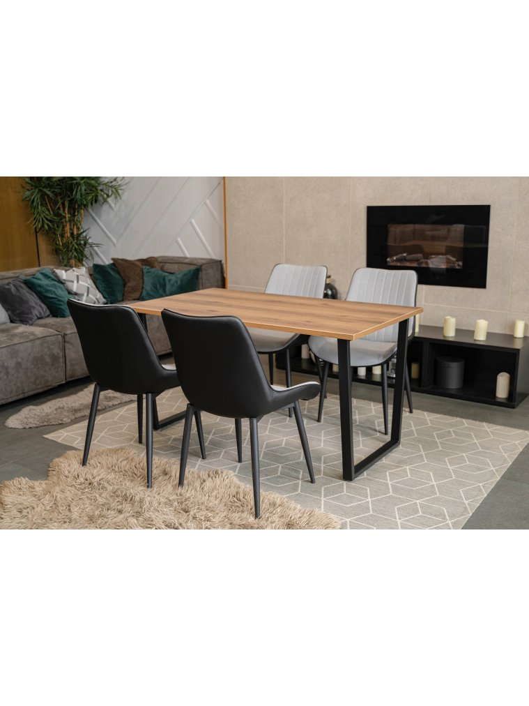 Стул на металлокаркасе Seda black / light gray