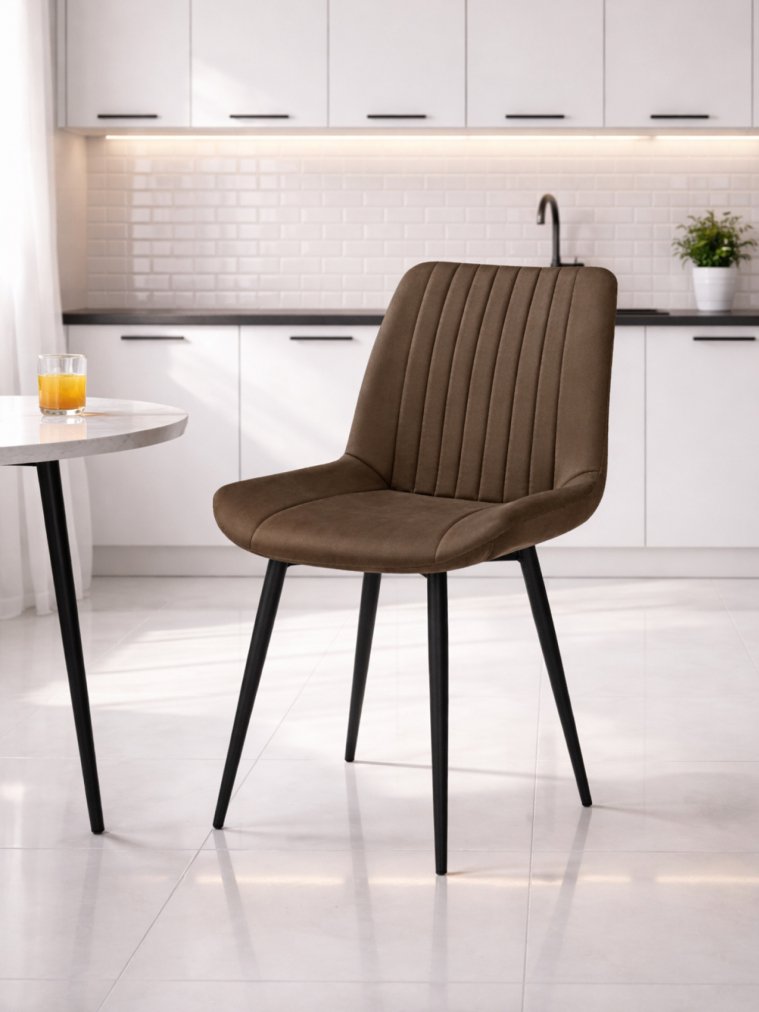 Стул на металлокаркасе Седа коричневый (zd 233) / черный