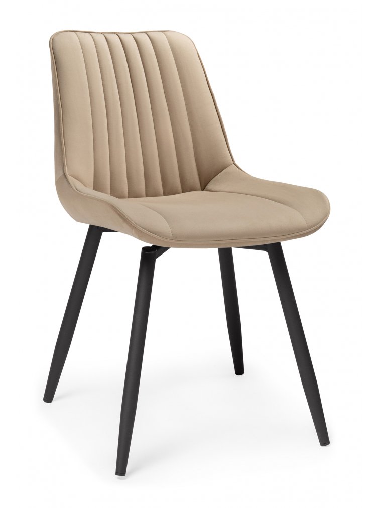 Стул на металлокаркасе Седа К крутящийся бежевый / черный