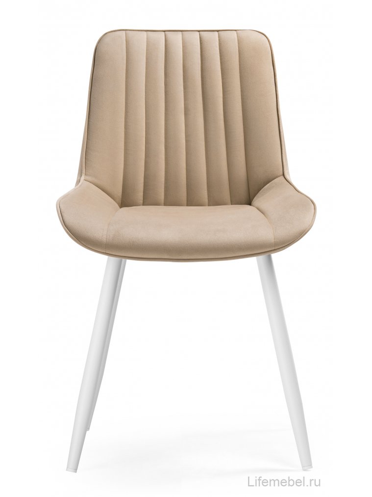 Стул на металлокаркасе Седа К бежевый / белый