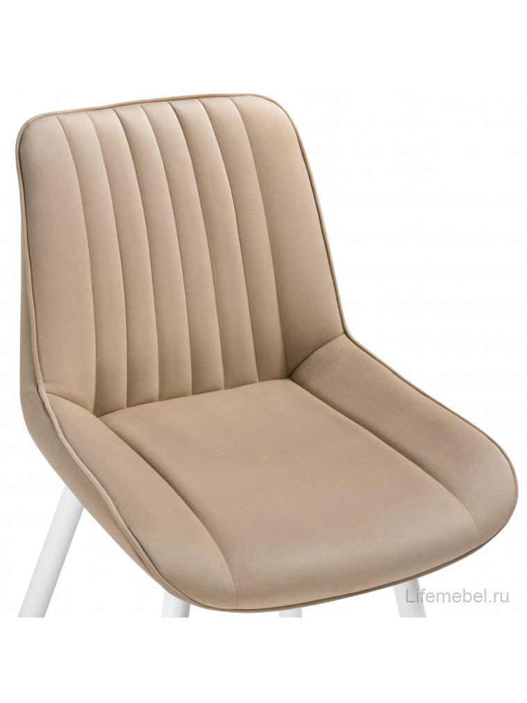 Стул на металлокаркасе Седа К бежевый / белый