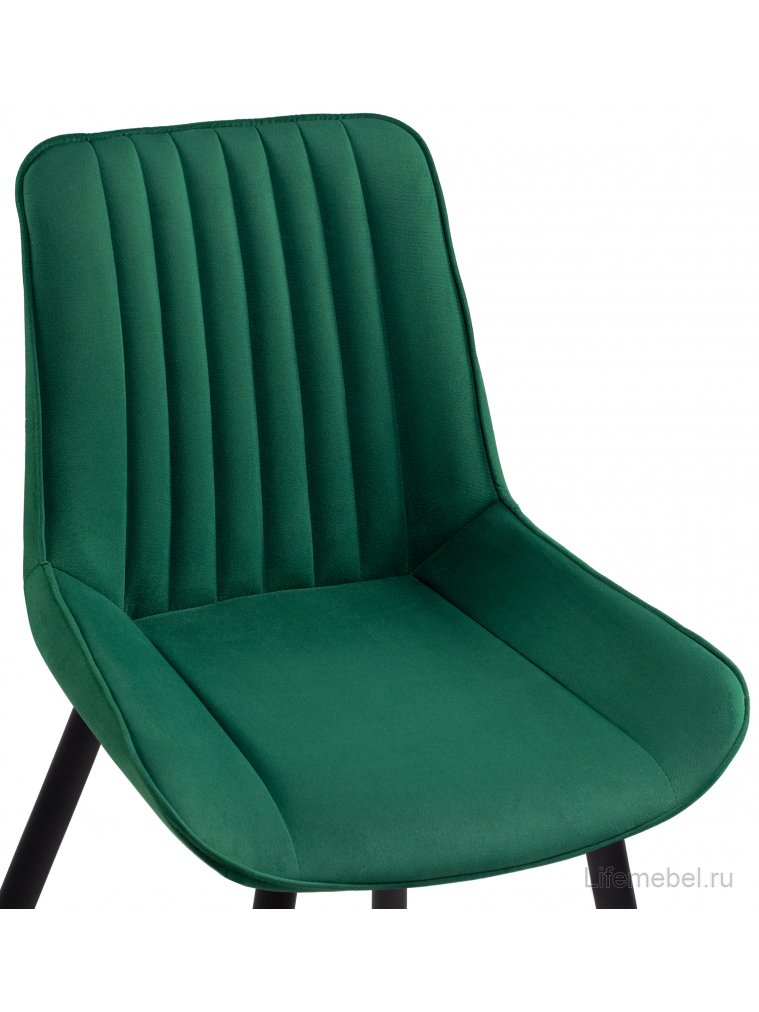 Стул на металлокаркасе Седа К зеленый / черный