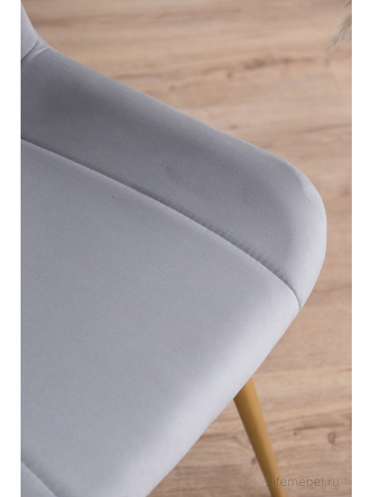 Стул на металлокаркасе Седа светло-серый (zd 960) / золотой