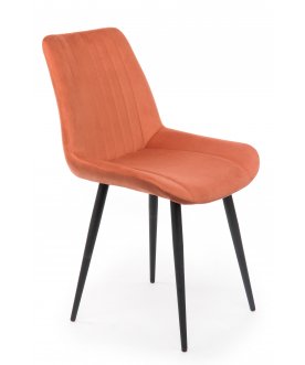 Стул на металлокаркасе Вейв терракотовый (zd 432) / черный