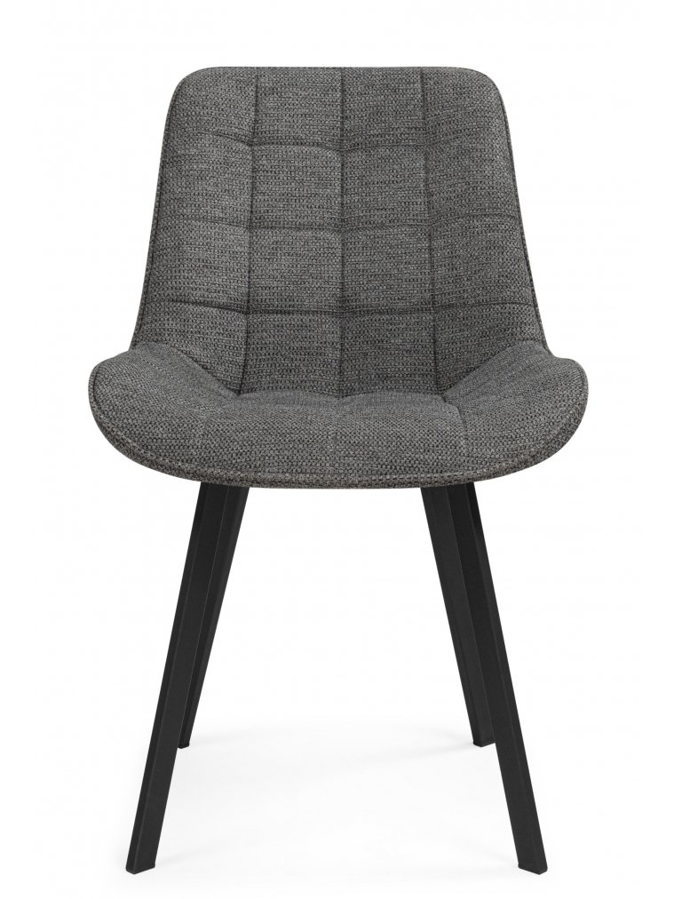 Стул на металлокаркасе Селион темно-серый / черный