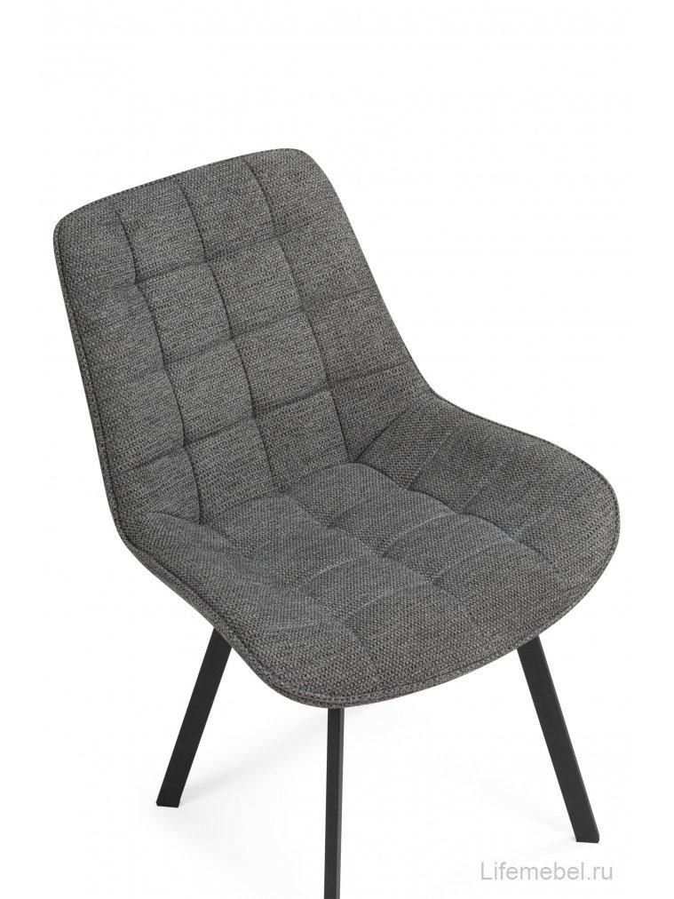 Стул на металлокаркасе Селион темно-серый / черный