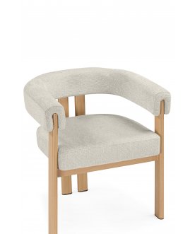 Стул-кресло Selma бежевый / бук