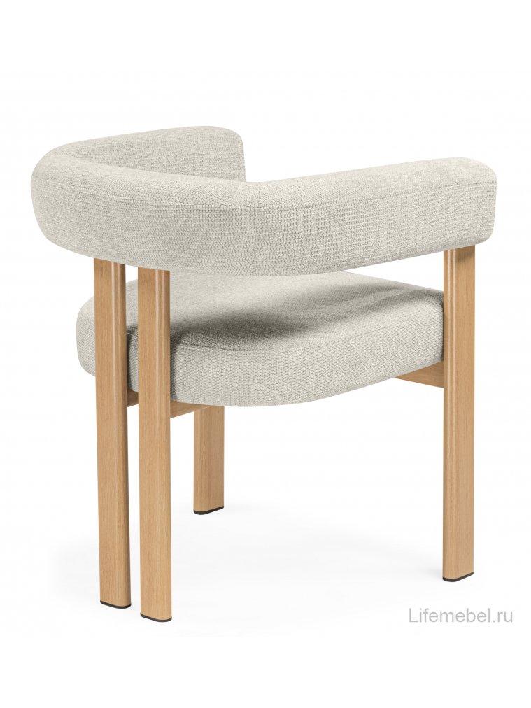 Стул на металлокаркасе Selma бежевый / бук