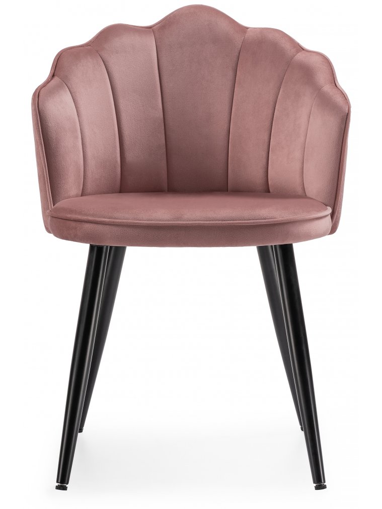 Стул на металлокаркасе Shell dark pink / black