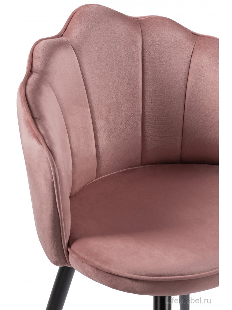Стул на металлокаркасе Shell dark pink / black