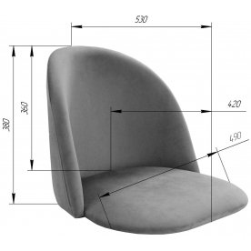 Стул на металлокаркасе SHT-ST35/S37