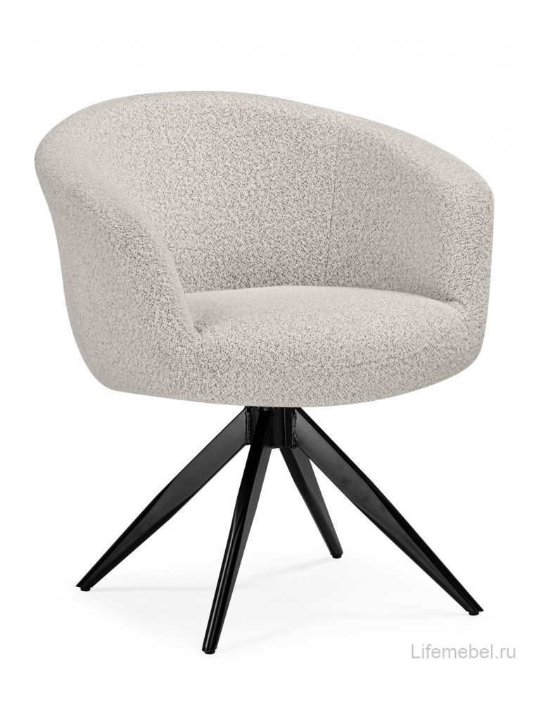 Стул на металлокаркасе Solomon 1 вращающийся светло-бежевый / черный