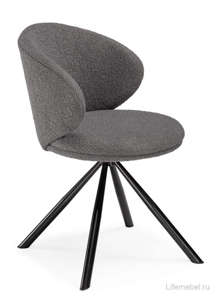 Стул на металлокаркасе Solomon крутящийся gray / black