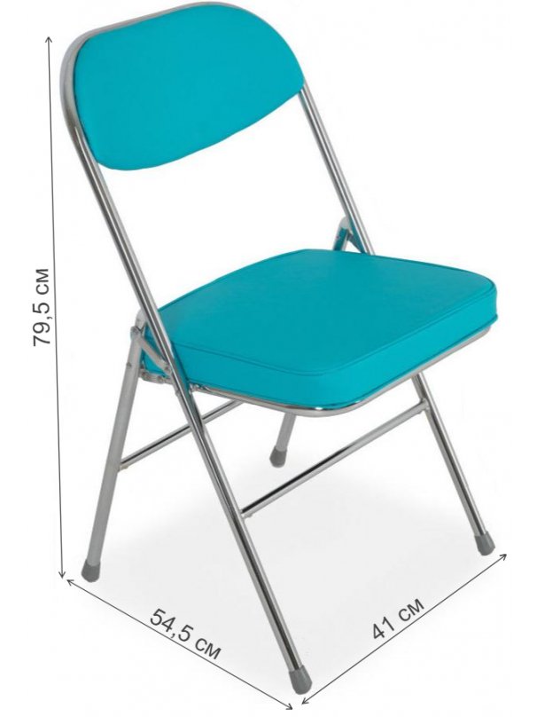 Стул на металлокаркасе S108 складной light sky