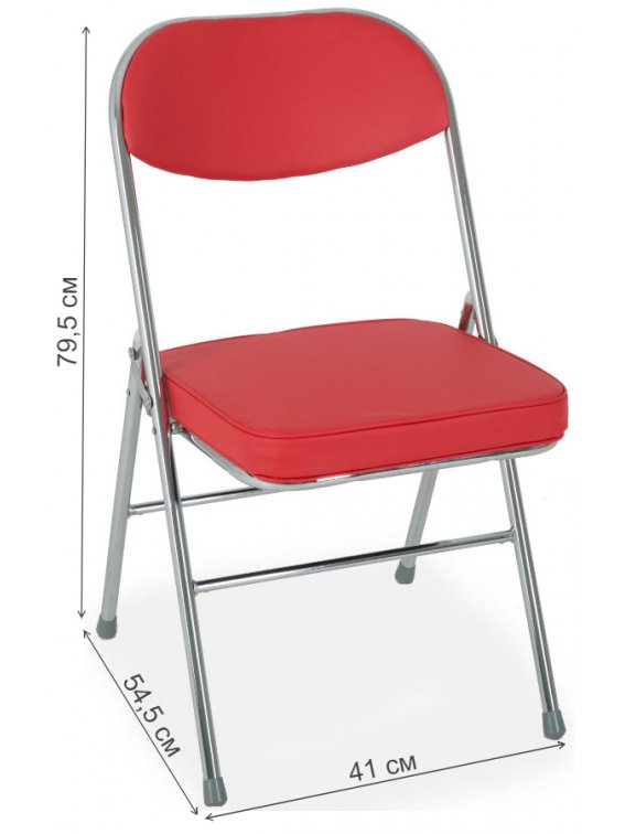 Стул на металлокаркасе S108 складной red (s20)