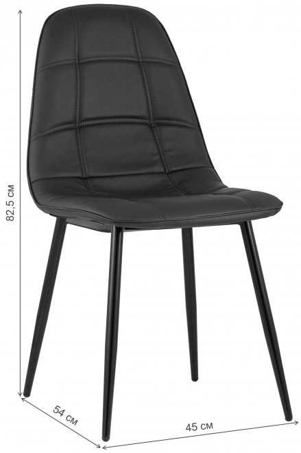 Стул на металлокаркасе Стерлинг экокожа черная