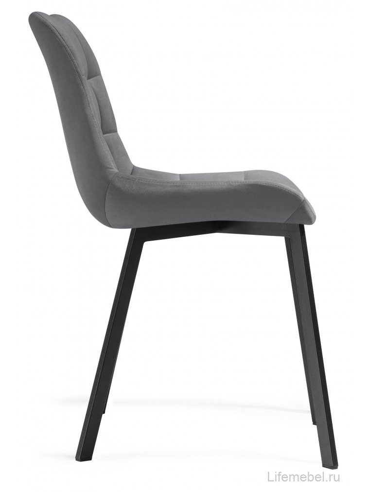 Стул на металлокаркасе Стронг темно-серый / черный