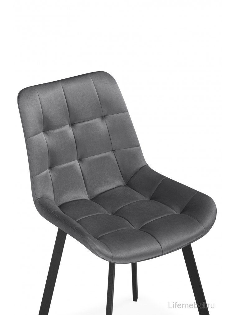 Стул на металлокаркасе Стронг темно-серый / черный