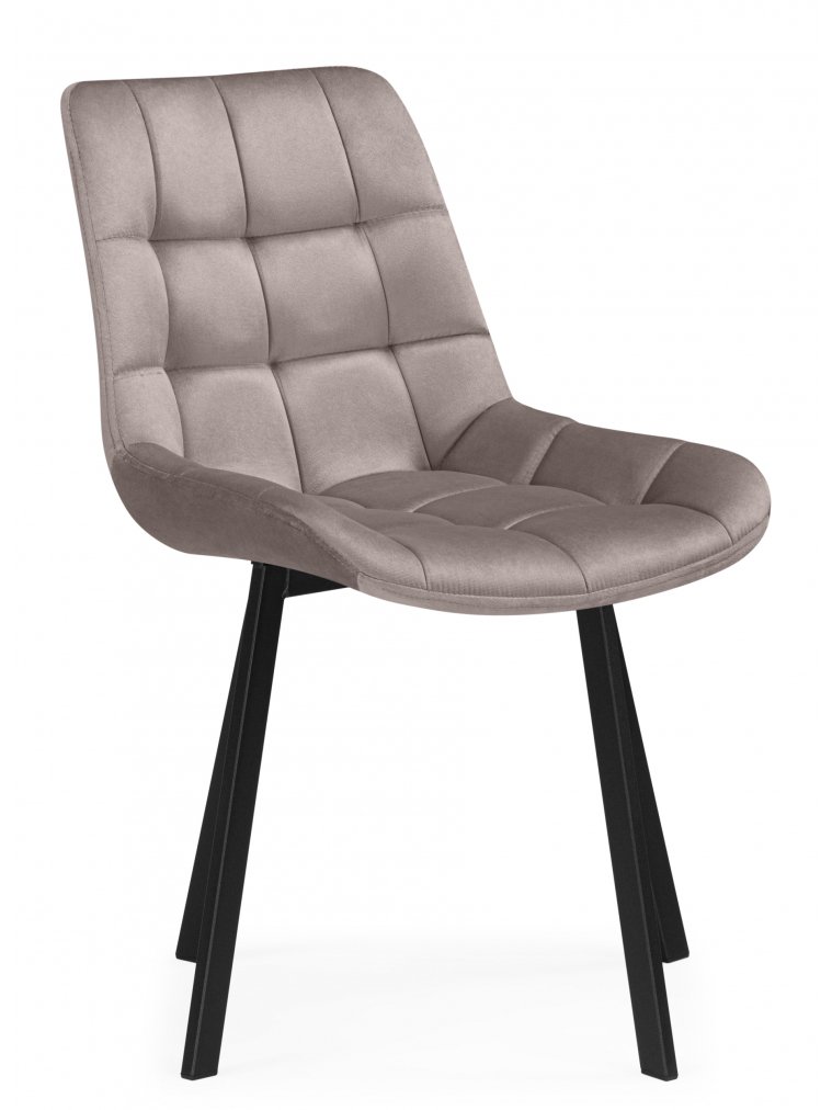 Стул на металлокаркасе Стронг вращающийся латте велютто 08 / черный каркас