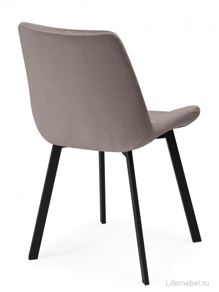 Стул на металлокаркасе Стронг вращающийся латте велютто 08 / черный каркас