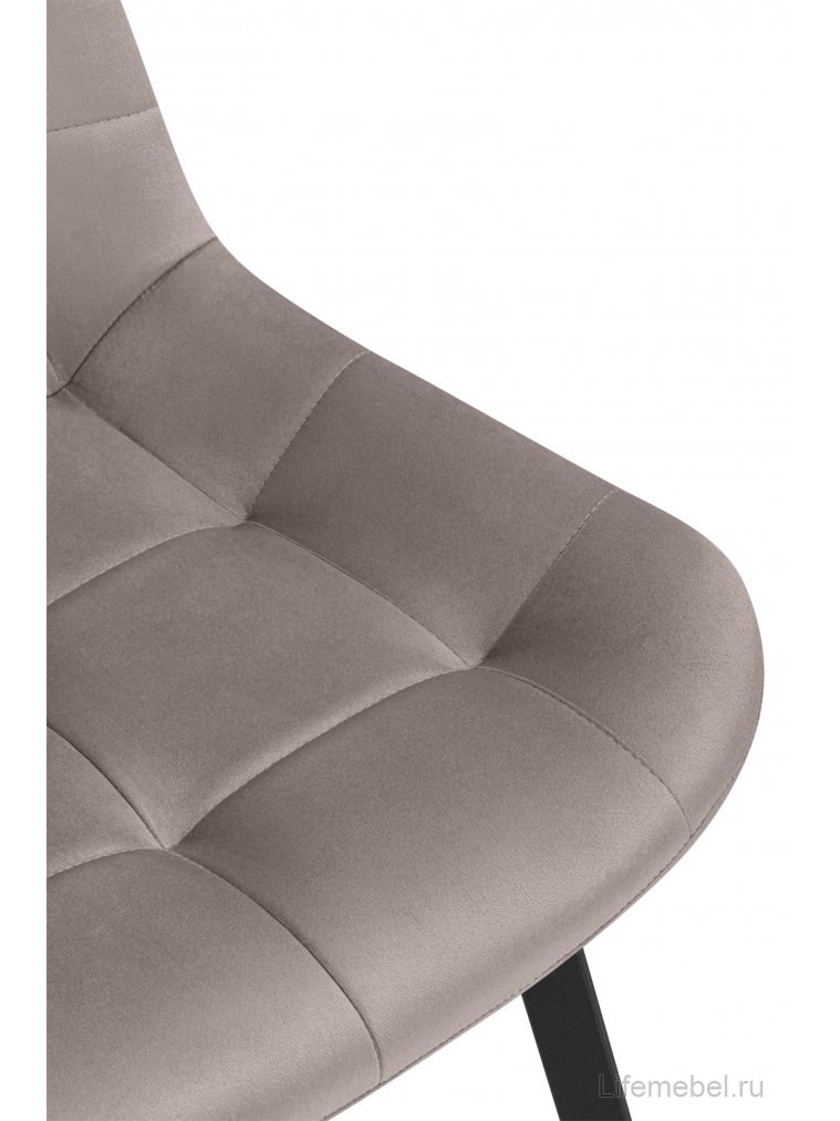 Стул на металлокаркасе Стронг вращающийся латте велютто 08 / черный каркас