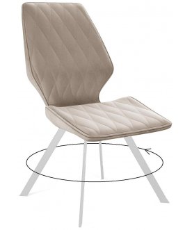 Стул на металлокаркасе DikLine 243 b03 beige / белый