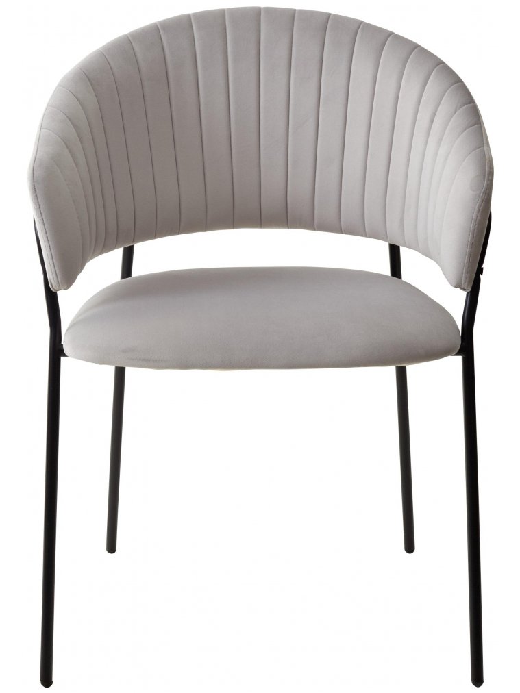 Стул на металлокаркасе Гемма светло-серый / черный